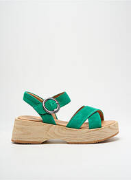 Sandale/pantofi decupați toc platformă toc de 4 la 6 cm verde MKD femme