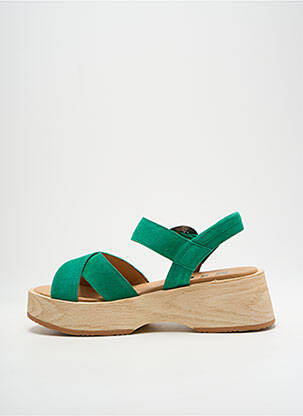 Sandale/pantofi decupați toc platformă toc de 4 la 6 cm verde MKD femeie