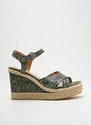 Espadrile închidere cu buclă(e) toc înalt de 10cm și mai mult verde MINKA DESIGN femeie