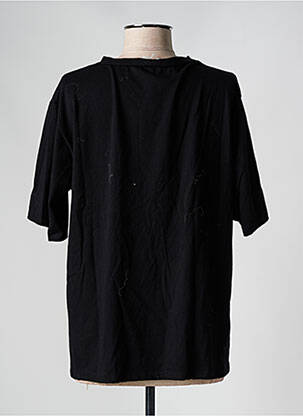 Tricou croială dreaptă mâneci scurte negru ESTEE BROWN femeie