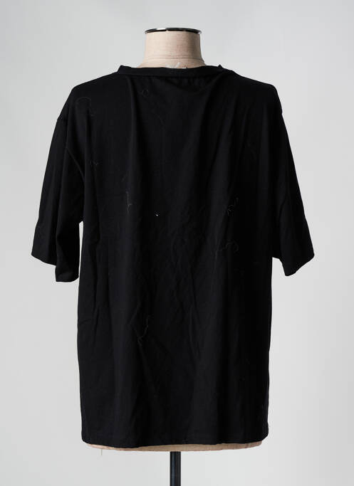 Tricou croială dreaptă mâneci scurte negru ESTEE BROWN femme