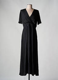 Rochie lungă mâneci scurte mâneci scurte negru VINTAGE DRESSING femme