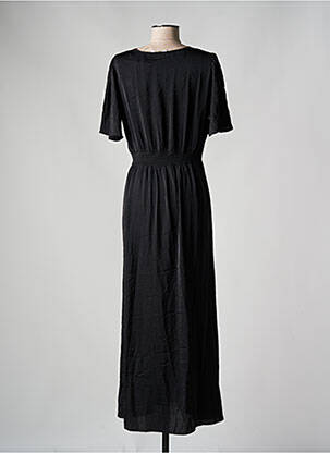 Rochie lungă mâneci scurte mâneci scurte negru VINTAGE DRESSING femeie