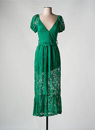 Rochie lungă mâneci scurte mâneci scurte verde FLAMANT ROSE femme