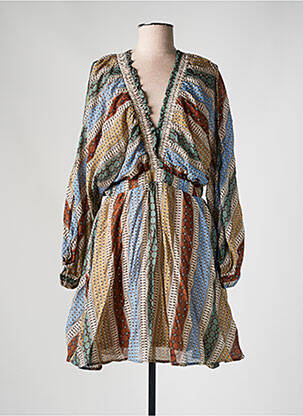 Rochie scurtă maro KILKY femeie