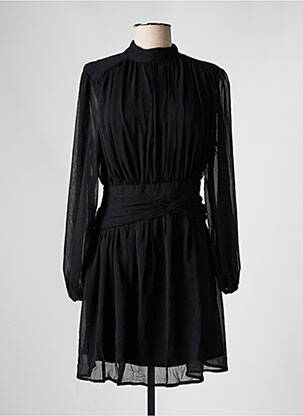 Rochie scurtă croială fluidă mâneci lungi negru RETRO & ICONE femeie