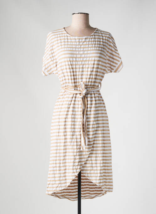 Rochie midi bej ESTEE BROWN femeie