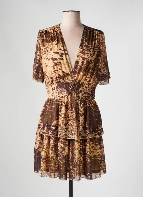 Rochie scurtă maro RETRO & ICONE femeie