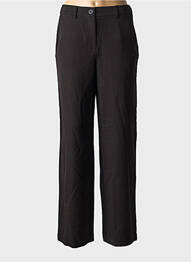 Pantalon drept țesătură crep mărime normală negru PIECES femme