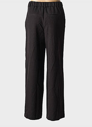 Pantalon drept țesătură crep mărime normală negru PIECES femeie