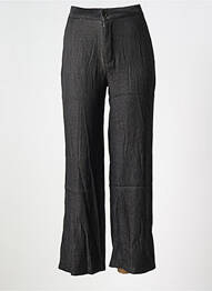 Pantalon drept talie cu cleme talie înaltă negru SOPHYLINE femeie