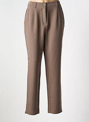 Pantalon chino maro PIECES femeie