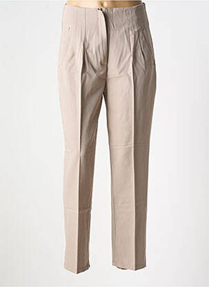 Pantalon slim talie înaltă talie înaltă maro COPPEROSE femeie