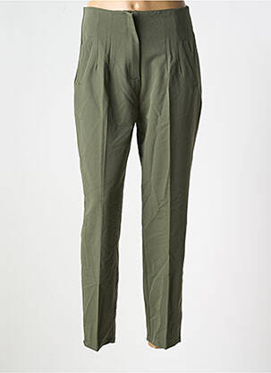 Pantalon slim talie înaltă talie înaltă verde COPPEROSE femeie