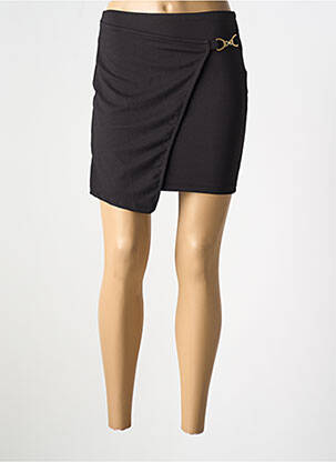 Fustă scurtă negru PIECES femeie