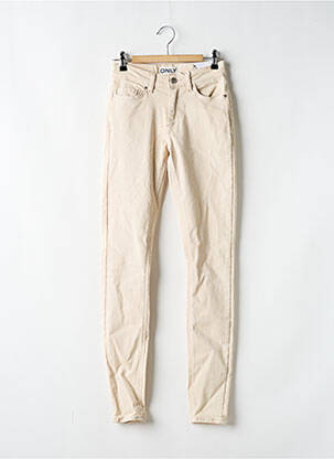 Pantalon slim buzunare bej ONLY femeie