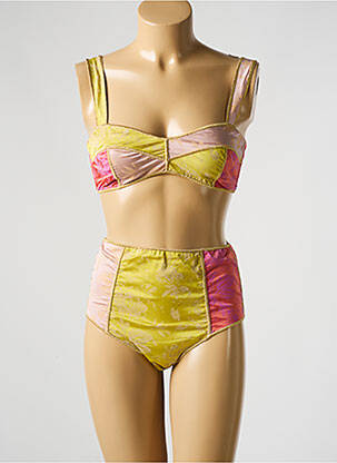 Costum de baie din două piese top bentiță top bentiță galben OSÉREE femeie