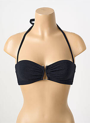 Sutien de costum de baie elasticitate sutien cupe întregi cu decolteu înalt negru PAIN DE SUCRE femeie