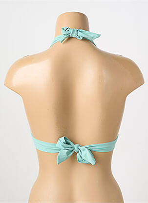 Sutien de costum de baie închidere cu legături de legat top triunghiuri albastru PAIN DE SUCRE femeie