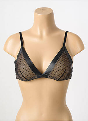 Sutien bretele elastice reglabile top triunghiuri negru SUGGEST femeie