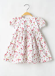 Rochie midi mâneci scurte mâneci scurte alb LILLY fille