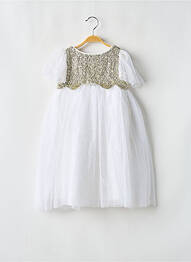 Rochie lungă mâneci scurte mâneci scurte alb LES PETITS INCLASSABLES fille
