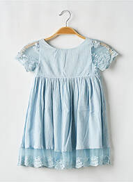 Rochie midi mâneci scurte mâneci scurte albastru LES PETITS INCLASSABLES fille