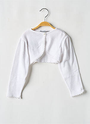 Bolero croială dreaptă alb LES PETITS INCLASSABLES fată
