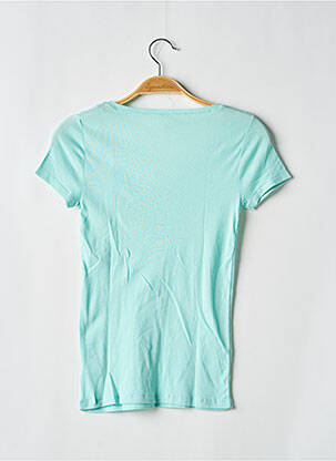 Tricou croială cambrată mâneci scurte albastru PETIT BATEAU fată