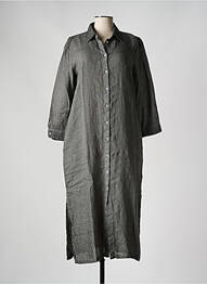 Rochie lungă mâneci lungi mâneci lungi gri 120% LINO femeie