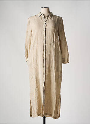 Rochie lungă bej 120% LINO femeie