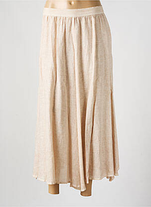 Fustă lungă bej 120% LINO femeie