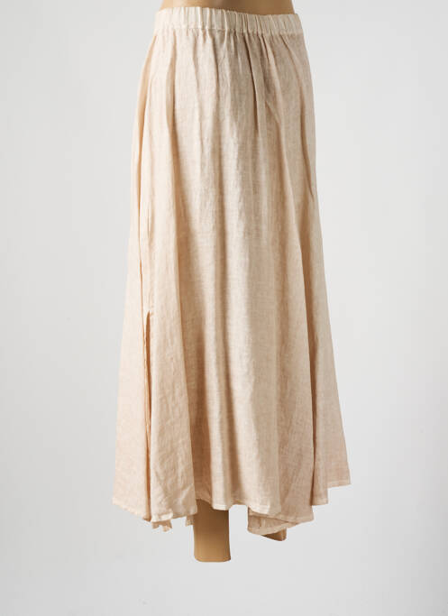 Fustă lungă bej 120% LINO femeie