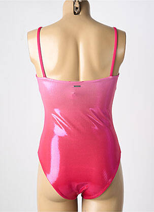 Costum de baie dintr-o singură piesă efect material satinat roz CARIOCA femeie