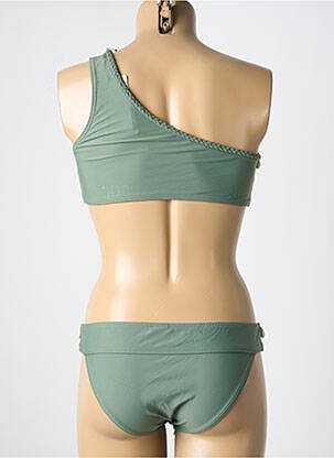 Costum de baie din două piese elasticitate sutiene verde WILD femeie