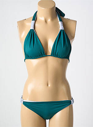 Costum de baie din două piese elasticitate top triunghiuri verde CARIOCA femeie