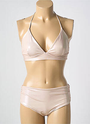 Costum de baie din două piese elasticitate top triunghiuri bej CARIOCA femeie