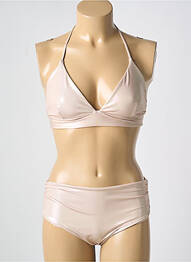 Costum de baie din două piese elasticitate top triunghiuri bej CARIOCA femeie