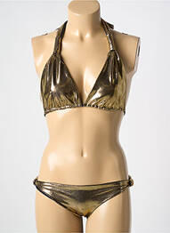 Costum de baie din două piese elasticitate top triunghiuri auriu CARIOCA femeie