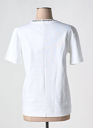 Tricou elasticitate mâneci scurte alb PENN & INK N.Y femeie