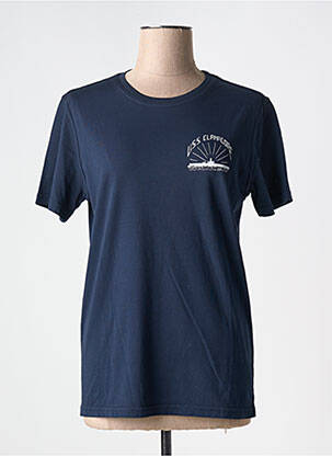Tricou serigrafie mâneci scurte albastru BL'KER femeie