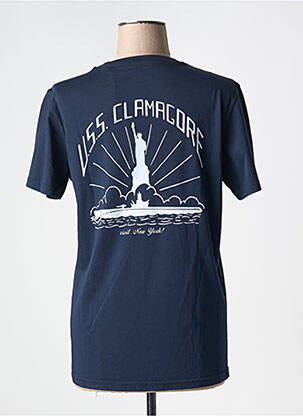 Tricou serigrafie mâneci scurte albastru BL'KER femeie