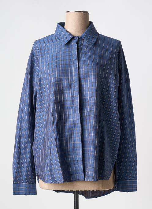 Cămașă țesătură poplin mâneci lungi albastru ANDREA LEV femme