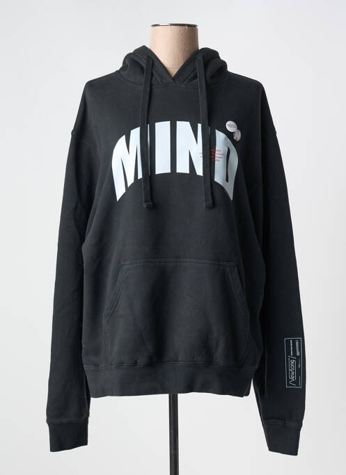 Hanorac cu glugă negru NEWTONE femeie