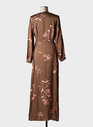 Rochie lungă mâneci lungi mâneci lungi maro ATTIC AND BARN femeie