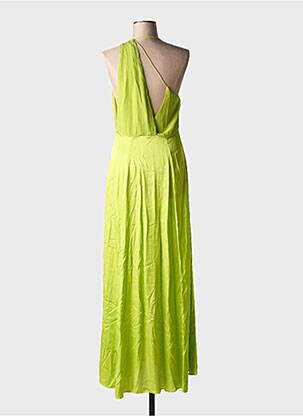 Rochie lungă croială cambrată bretele subțiri verde KARMA KOMA femeie