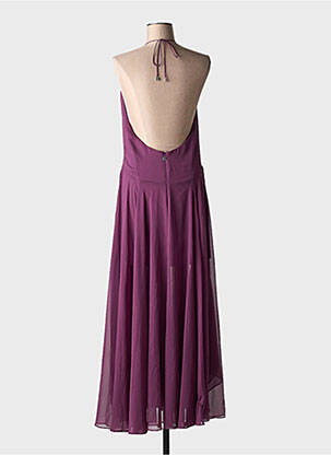 Rochie lungă țesătură crep bretele subțiri violet ROTATE femeie