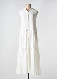 Rochie lungă croială evazată fără mâneci bej SAINT JACQUES femme