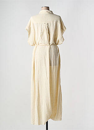 Rochie lungă mâneci scurte mâneci scurte bej MAISON SAINT JULIEN femeie