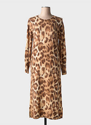 Rochie pulover elasticitate mâneci lungi bej NOTSHY femeie